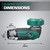 2WAYZ 90 Degree Hose Elbow Adapter - Heavy Duty Full Metal Body Garden Hose Shut Off Valve - 3/4-Inch Inlet and Outlet Angle Connector for RV, Waterhose Elbow - 2.3x2.3x4.1-Inch (Green and Black)