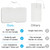 DOMAS Large TENS Pads for Lower-Back Pain Relief, Compatible with TENS 7000 and Other 2.0mm Pin Units, 4"×8", Dual-Lead, Reusable, Latex-Free, 4-Pack