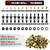 AOBEN 16" Rivet Nut Tool, Professional Hand Rivet Nut Setter Kit with 12 Interchangeable Metric & SAE Mandrels, 145Pcs Rivnuts and Rugged Carrying Case