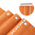 Farmhouse Tassel Linen Shower Curtain,3D Embroidery Stripe Orange,36x72