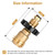 Aekops 100lb Propane Tank Adapter, Universal Fit POL Propane Tank Adapter Converts POL to QCC1, LP Tank Adapter Old to New Connection Type, Solid Brass