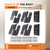 6-Pack Black Heavy Duty Lift Off Hinge, 4" X 3.5 Inch H-Shaped Door Hinges