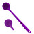 Bendable Silicone Back & Scalp Scrubber for Shower, Long Handle, Purple