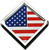 1x Grille International USA Flag Emblem Truck Front Hood Badge Logo Replacement for International Truck All Series 3550901C2 Chrome