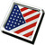 1x Grille International USA Flag Emblem Truck Front Hood Badge Logo Replacement for International Truck All Series 3550901C2 Chrome
