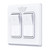 Leisure LED Modern Double SPST On-Off Switch with Bezel, 12-Volt, for RV, Trailer, Camper, with Label Sticker (White)