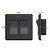Leisure LED Modern Double SPST On-Off Switch with Bezel, 12-Volt, for RV, Trailer, Camper, with Label Sticker (Black)