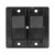 Leisure LED Modern Double SPST On-Off Switch with Bezel, 12-Volt, for RV, Trailer, Camper, with Label Sticker (Black)