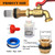 Rain Barrel Spigot, Brass Faucet Kit for Rain Water Barrel, Water Tanks, Tubs, Pools Etc, Turn Ball Valve Rain Barrel Spigot with Bulkhead Fitting Set, Hose Adapter, Filter Mesh and Tape