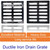 DUUMUUT Cast Iron Drain Grate, Driveway Channel Cover 12x12 in