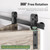 Roymelo 28" Bifold Sliding Barn Door Hardware Track Kit,Side Mounted Black J Shape Roller,Smoothly and Quietly,Assembly Easy,Fit Double 12" Bi-Folding Doors (Door Not Included)