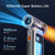 JISULIFE Portable Handheld Turbo Fan, 100 Speeds Adjustable Mini Personal Fan, 9000mAh USB Rechargeable Fan Battery Operated, LED Display, Metal Shell with Accessories Gifts for Men Women Travel-Brown