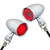 FATECIM 2X Motorcycle 40 LED Bullet Tail Lights Red Turn Signals Running Brake Stop Lights Motorbike Taillights Rear Blinkers Indicators for Bobber Harley Honda Yamaha Suzuki Kawasaki Chopper Chrome
