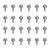 Stainless Steel Marine Grade Boat Snaps, 24pcs, 3/8" Socket, 5/8" Screw
