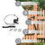 JZVXX Gate Latch with Spring Cable Pull for Fence Gate - Carbon Steel - Black,Self Locking Fence Gate Latch,Gate Latch for Wooden Fence,Fence Door Latch