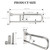 Toilet Grab Bar 32 Inch, YuanDe Brushed Nickel Anti-Slip Support Rail