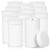 Yesland 12 Pack Tea Tin Canister with Airtight Double Lids, 17 Fluid oz Tea Storage Organizer Tin Can Small Round Kitchen Canisters for Loose Tea, Coffee, Candy, Herbs and Spices - White