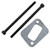 LUORNG 2pcs Muffler Exhaust Gasket with 4pcs Bolts for Chainsaw 340 345 346XP 350 351 353 and 2150 2153 544028301 Chainsaws Parts and Accessories