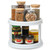 2 Tier 10" Turntable Lazy Susan Spice Organizer - Rotating Seasoning Rack for Pantry Cabinet Kitchen Countertop, Table Top Organizing - Multiuse Two Tier Rotating Organization Rack Spinner