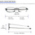 3 Pack Folding Reading Glasses with Keychain Compact Bags Women Men Blue Light Blocking Spring Hinge Portable Pocket Readers,Black 0.0