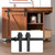 BONIKLUBA 4FT Super Mini Cabinet Small Sliding Barn Door Hardware Track Kit Apply for Storage Window TV Stand,Easy Install&Smoothly Quietly,Fit 21"-24" Wide Door Panel-J Shape Hanger