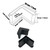 16 Pcs 2" x 2" (50mm x 50mm) L Shaped Rubber Angle Iron Caps, Furniture Angle Iron Foot Pads Furniture Rubber Leg Covers, Black