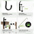 IDZO Deck Hook for Bird Feeder, 43" Plant Hanger, 3" Non-Slip Clamp, 2PCS