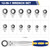 haisstronica 12 in 1 Flex-Head Ratcheting Wrench Set, Metric 8-19 mm