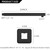Voolan 20" Square Shower Arm with Flange and Teflon Tape, Extension Shower Head Arm for Bathroom Fixed Shower Head, Solid Stainless Steel, Wall Mounted (Matte Black)