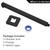 Voolan 20" Square Shower Arm with Flange and Teflon Tape, Extension Shower Head Arm for Bathroom Fixed Shower Head, Solid Stainless Steel, Wall Mounted (Matte Black)
