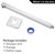 Voolan 20" Square Shower Arm with Flange and Teflon Tape, Extension Shower Head Arm for Bathroom Fixed Shower Head, Solid Stainless Steel, Wall Mounted (Chrome)
