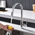TIORIY Metal Kitchen Sink Faucet Head Replacement, Chrome Kitchen Faucet Spray Head with 15 Adapters, Stainless Steel Pull Out Kitchen Faucet Replacement Sprayer Nozzle