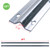 Aiwaiufu 12FT Galvanized Inverted V Track Kit – 3pcs 4FT Slide Gate Tracks with Mounting Hardware – Heavy Duty Steel Rail for Sliding Driveway Gates, Barn Doors, and Outdoor Applications