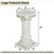 XAONIEN 26" Tall Roman Column Pedestal Stand - Heavy Duty Magnesium Oxide Garden Pedestal for Statues, Weatherproof Outdoor Pillar for Sculptures – Sturdiness Plinth Base Statue Riser