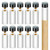 uadbau Pool Cue Tips Replacement Kit - Screw On Pool Stick Tips, Billiard White Ferrules, No Need Glue or Clamp for Snooker and Pool Cues, 12mm/13mm, 5pcs Each (Blue)