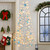ElectricWise 5 FT 144 LED Lighted Wall Christmas Tree with Decorative Balls, 8 Light Modes Plug in Half Christmas Tree, Hanging Flat Mounted Trees for Holiday Apartment Room (Silver, Blue and White)