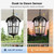 OPAXIS Black Large Outdoor Pendant Lights with Gold Trim, 100% Aluminum
