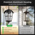 OPAXIS Black Large Outdoor Pendant Lights with Gold Trim, 100% Aluminum