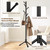 Arborus Wooden Coat Rack Freestanding, Adjustable Height Solid Wood Clothes Stand with 8 Ball-End Hooks, Stable Tripod Base, 5.7FT Floor Coat Tree for Entryway Bedroom Office, Black