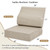baibu Recliner Seat Cushion with Lumbar Pillow, 20 x 20 x 5 in, Beige