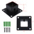 Cosahr Square Bracket Black Deck Post Base Stainless Steel Post Flange Base