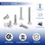 130Pcs Wall Plate Screws Kit, #6-32 Outlet Cover Screws for Switch Plate