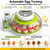 DEZHXHE 18/60 Egg Incubator with Humidity Display, Incubators for Hatching Eggs, Egg Candler, Automatic Egg Turner, Poultry Egg Incubator for Hatching Chicken Duck Goose Bird Quails- Green 2 Egg Trays