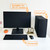 MyBolin 3-Piece Computer Dust Cover Set - Waterproof & Dustproof with Elastic Fabric, Pure Black Minimalist Design, Includes mainframe Case, Keyboard & 19-27 Inch Monitor Covers , Universal Fit