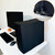 MyBolin 3-Piece Computer Dust Cover Set - Waterproof & Dustproof with Elastic Fabric, Pure Black Minimalist Design, Includes mainframe Case, Keyboard & 19-27 Inch Monitor Covers , Universal Fit