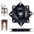 Mejiao 6 Inch Heavy Duty Swivel Plate, 360 Degree Rotating Turntable Base with Ball Bearings for Bar Stool, Chair, Recliner, Boat Seat (Black)