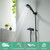 Beiyi RV Shower Faucet, Matte Black Metal Camper Shower Faucet with Hose and Shower 4" RV Outside for Travel Trailer, Camper, Motorhome