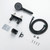 Beiyi RV Shower Faucet, Matte Black Metal Camper Shower Faucet with Hose and Shower 4" RV Outside for Travel Trailer, Camper, Motorhome