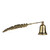 AIM & GGKK Vintage Bronze Feather Candle Snuffer Extinguisher - Long Handle with Bell-Shaped Cap, Decorative Candle Accessory for Smoke-Free Extinguishing