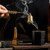 AIM & GGKK Vintage Bronze Feather Candle Snuffer Extinguisher - Long Handle with Bell-Shaped Cap, Decorative Candle Accessory for Smoke-Free Extinguishing